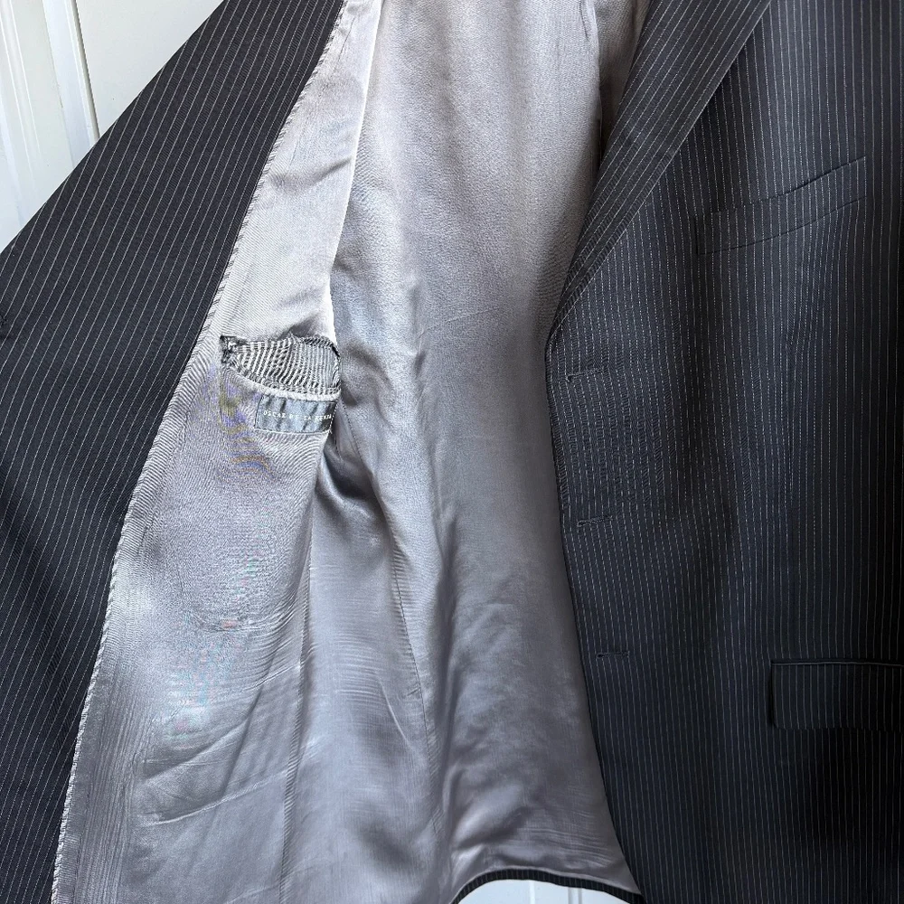 Oscar de la Renta‎ Wool Pinstripe Blazer | Men’s Size 48 | XL